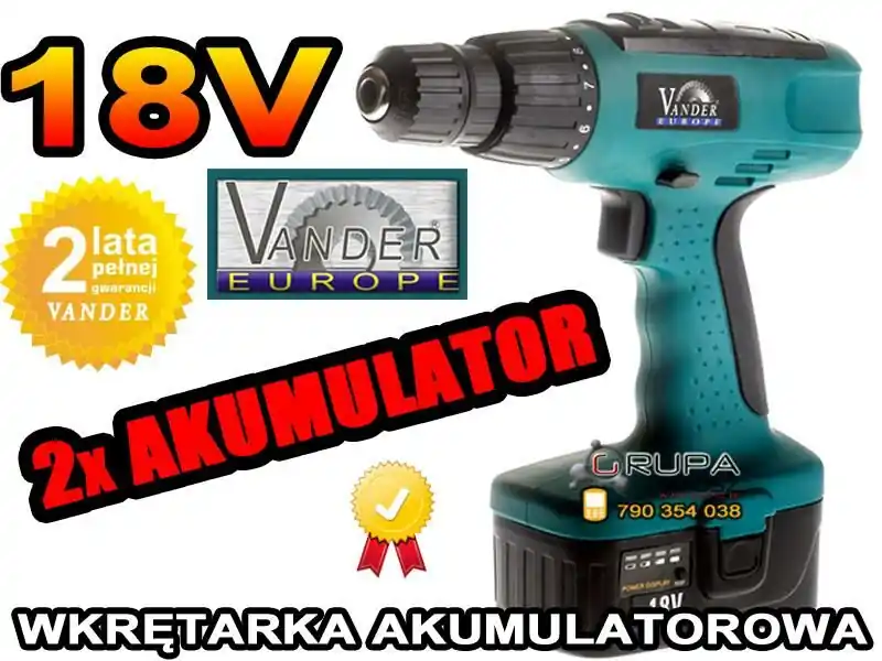 WKRĘTARKA AKUMULATOROWA 18V 2 X AKUMULATOR - Ekspresowa wysyłka